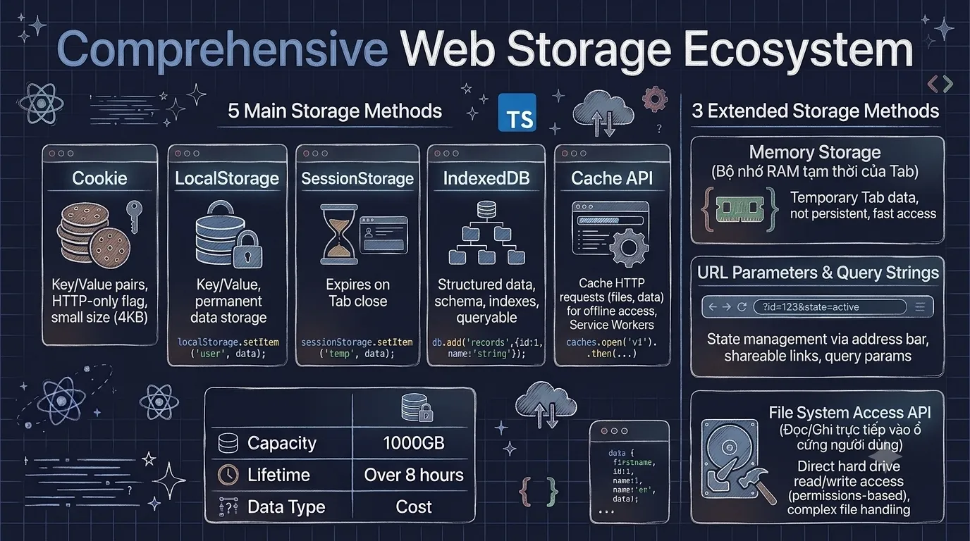 Các phương thức lưu trữ dữ liệu trên trình duyệt (Client-side Storage)