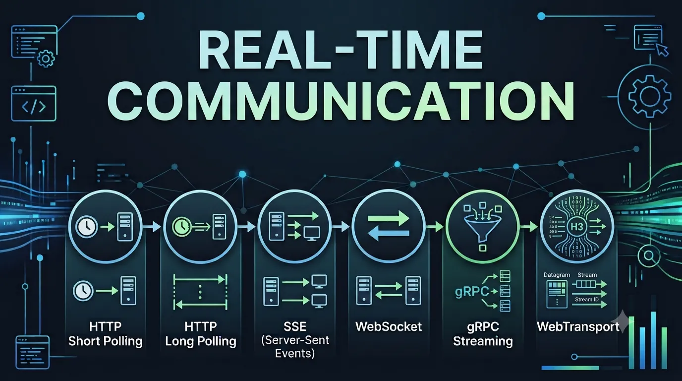 Các phương thức truyền nhận dữ liệu Real-Time: Từ Polling đến WebSocket & gRPC