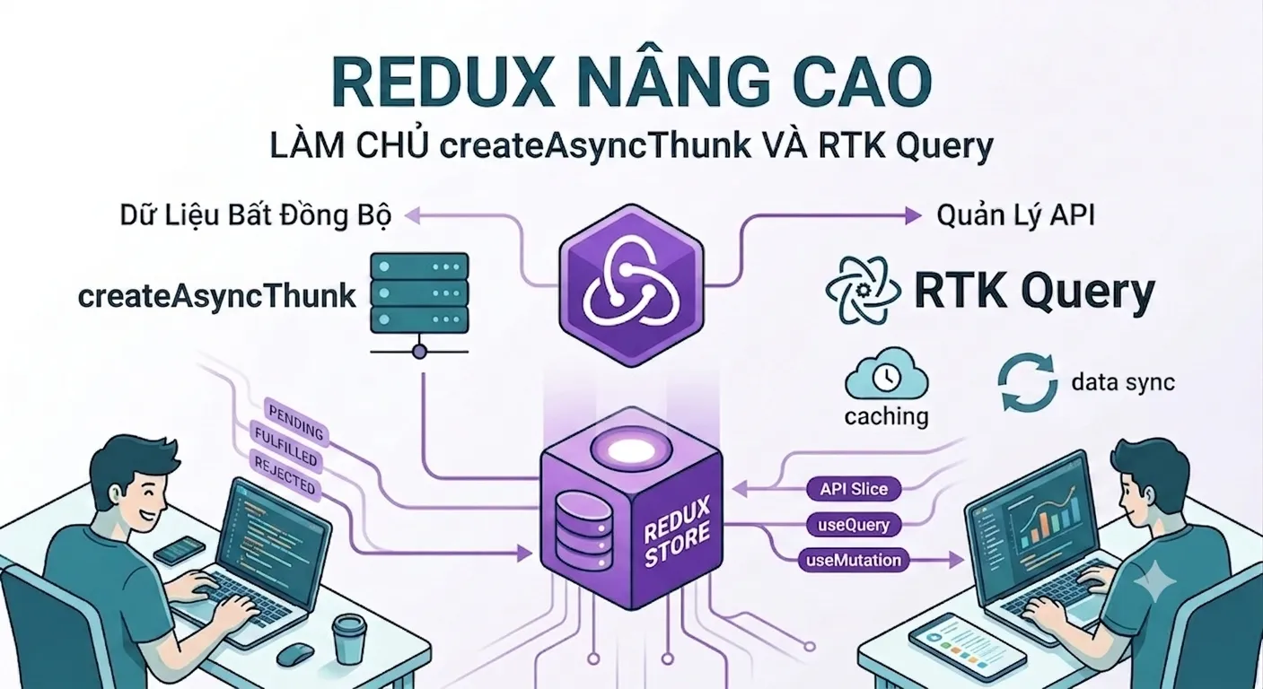 Redux nâng cao – Làm chủ createAsyncThunk và RTK Query